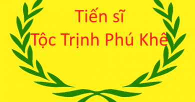 Các tiến sĩ Tộc Trịnh Phú Khê
